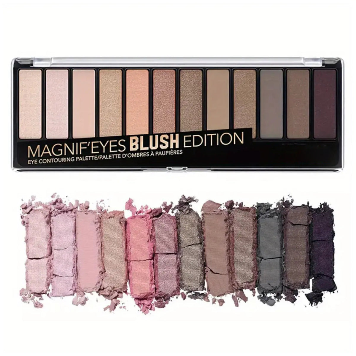 12-Color Eyeshadow Palette with Shimmer